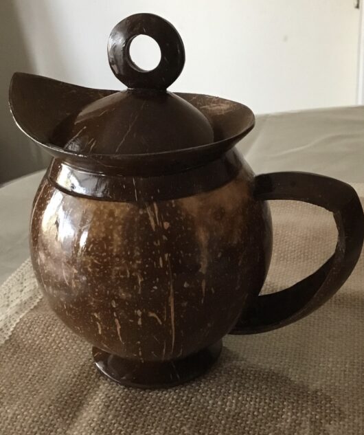 Handmade Coconut Shells Wooden Tea Pot(Small)