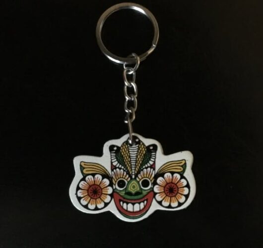 Beautiful Handmade Traditional Wooden mask Key Chains